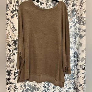 Brown drop shoulder sweater